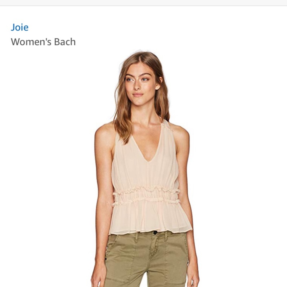 NWT Joie Bach Ruffled Silk Top